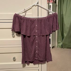 American Eagle Off-Shoulder soft and sexy shirt